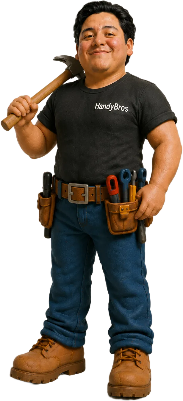 Hector with his trusty hammer over his shoulder