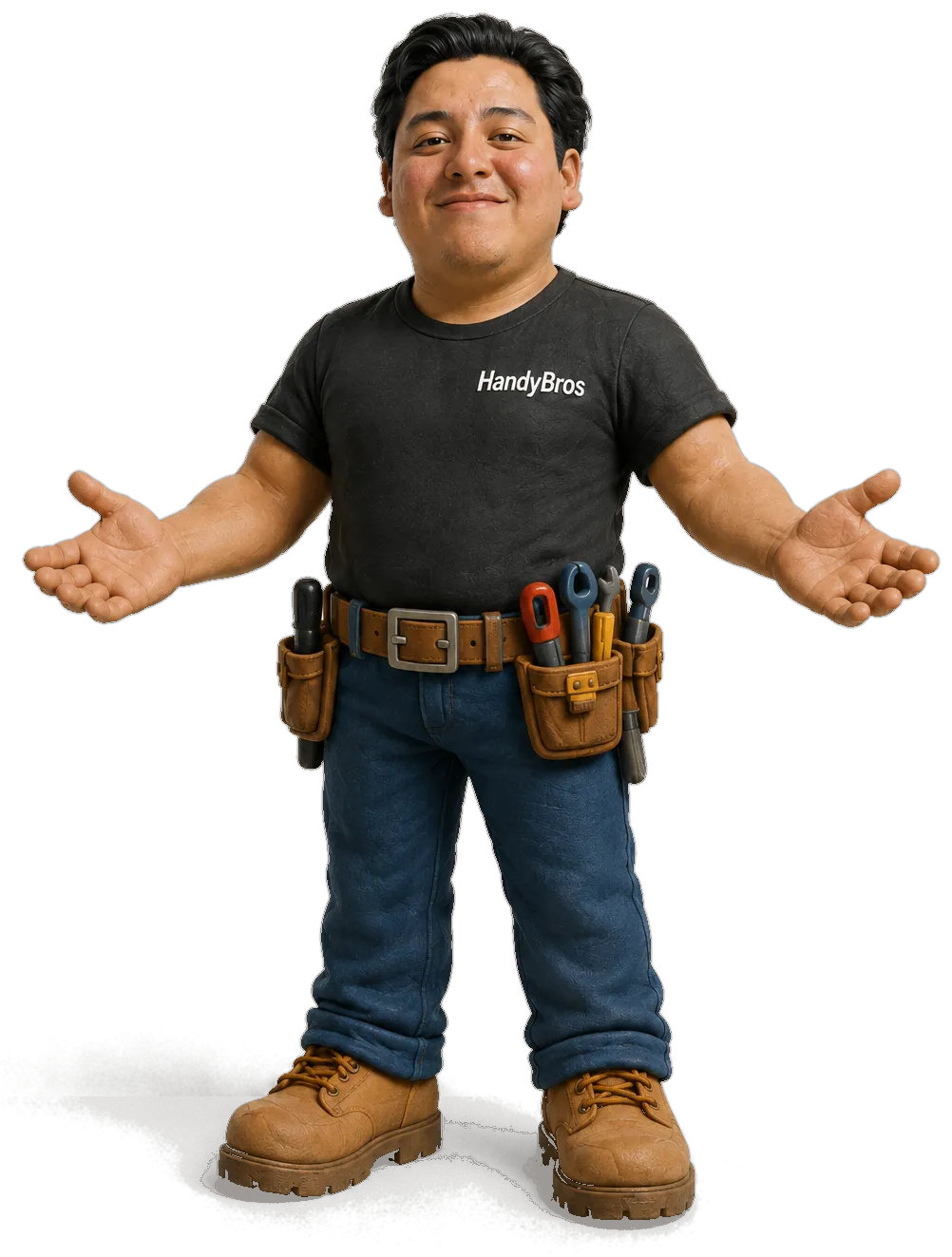 Hector, the HandyBros mascot, welcoming you with open arms